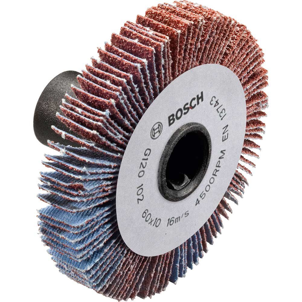 Bosch LR Lamella Abrasive Flap Wheel for PRR 250 ES 60mm 10mm 120g - Image 1