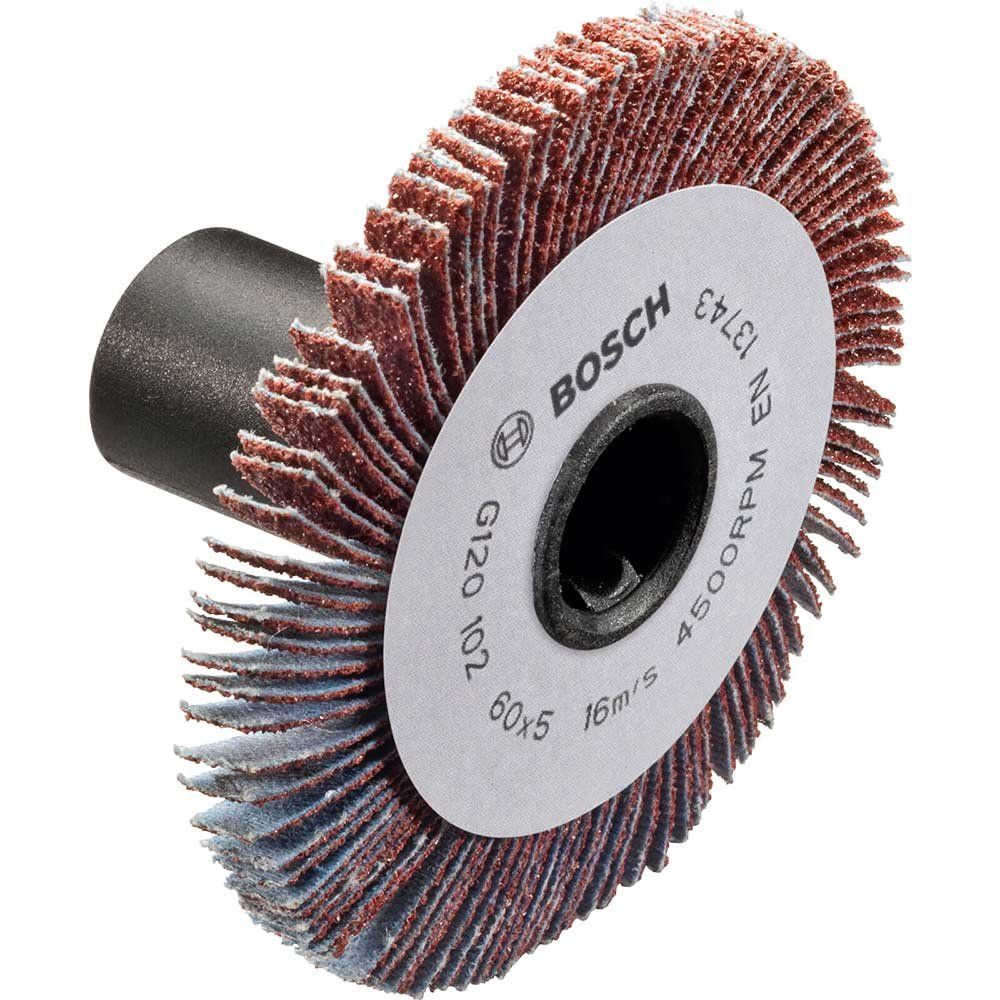 Bosch LR Lamella Abrasive Flap Wheel for PRR 250 ES 60mm 5mm 80g - Image 1