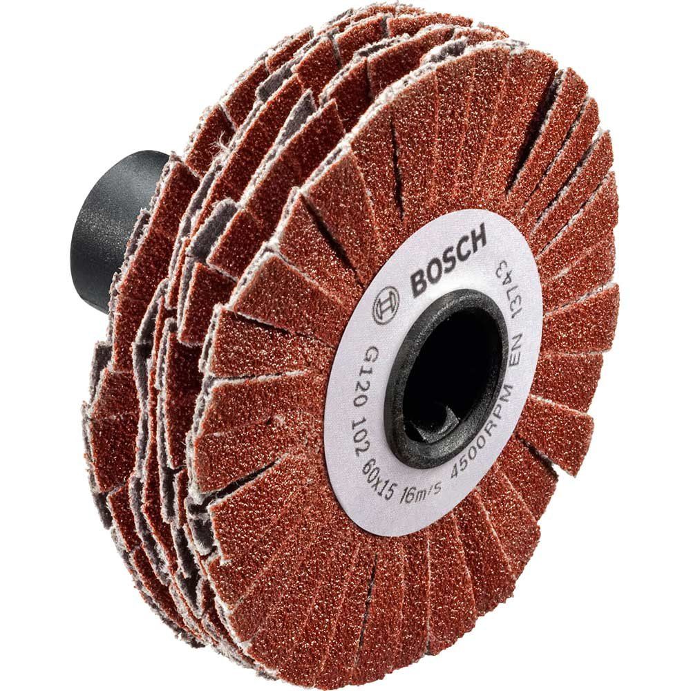 Bosch SW Lamella Abrasive Flap Wheel for PRR 250 ES 60mm 15mm 120g - Image 1