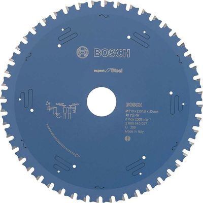 Bosch EXPERT Metal Steel Cutting Saw Blade 210mm 48T 30mm