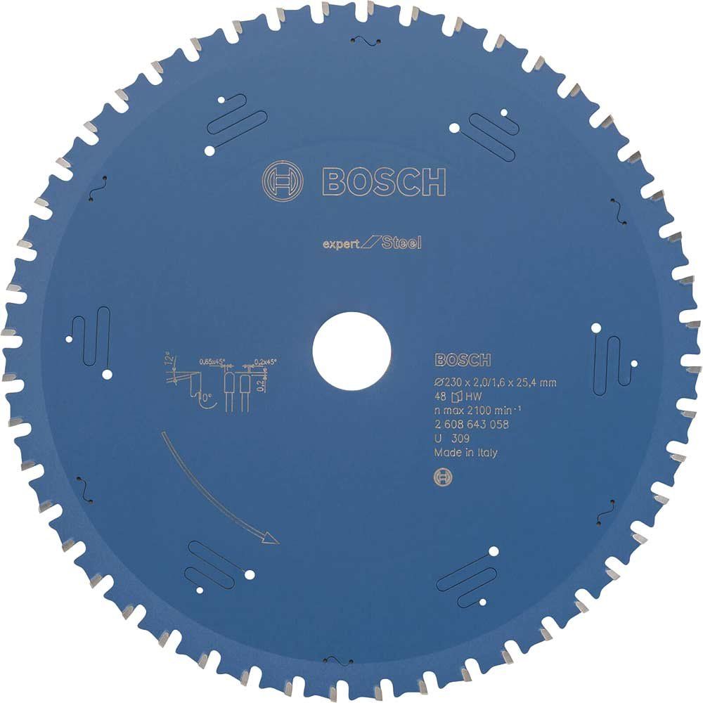 Bosch EXPERT Metal Steel Cutting Saw Blade 230mm 48T 25.4mm - Image 1