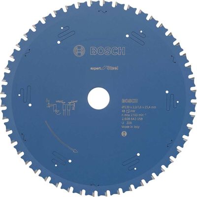 Bosch EXPERT Metal Steel Cutting Saw Blade 230mm 48T 25.4mm