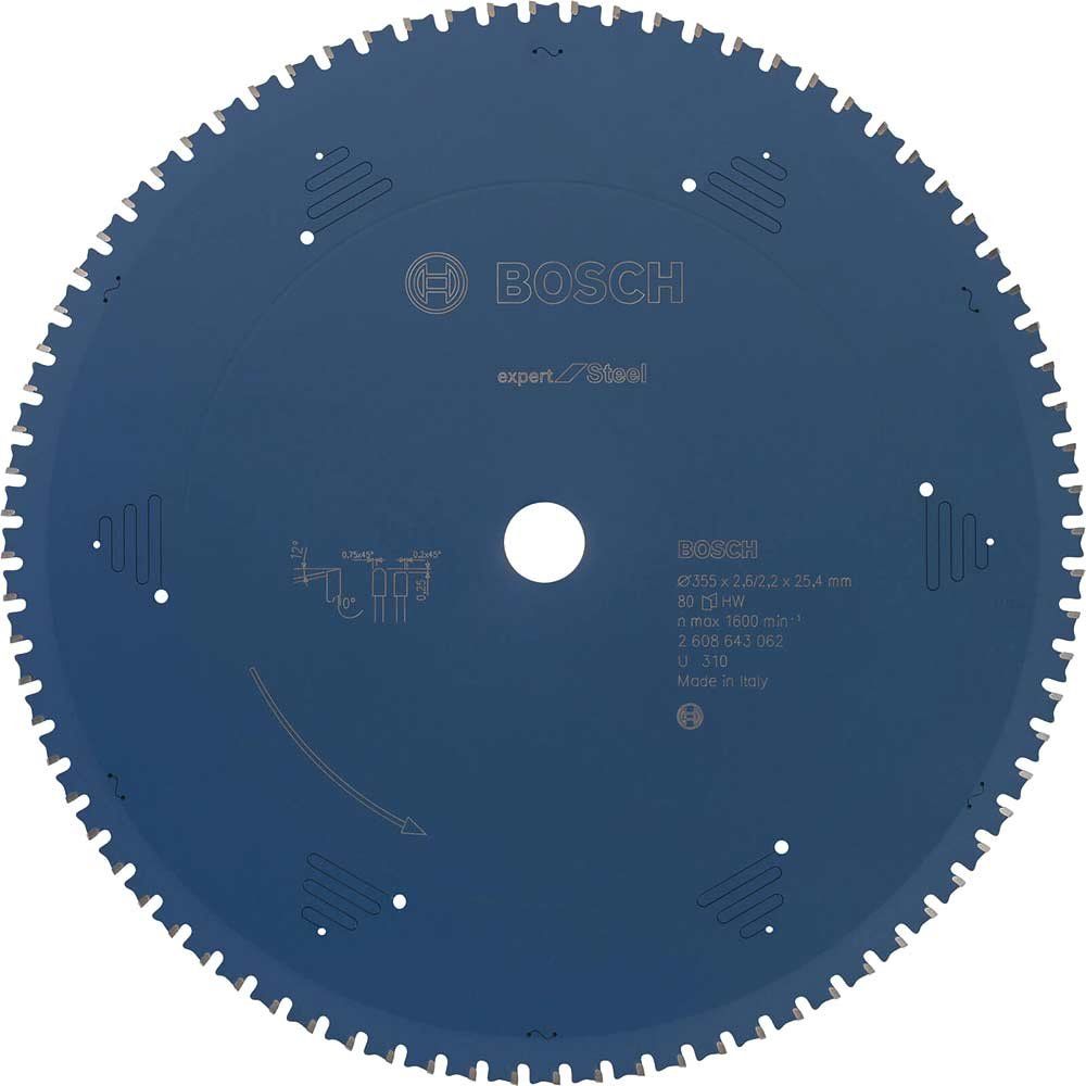 Bosch EXPERT Metal Steel Cutting Saw Blade 355mm 80T 25.4mm - Image 1