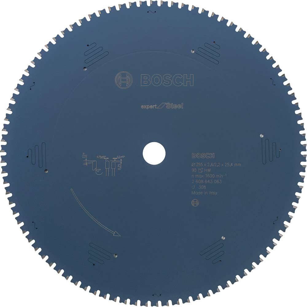 Bosch EXPERT Metal Steel Cutting Saw Blade 355mm 90T 25.4mm - Image 1
