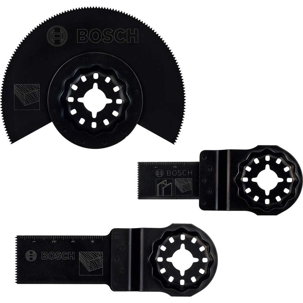 Bosch 3 Piece Wood Cutting Blade Set for Oscillating Multi Tools - Image 1