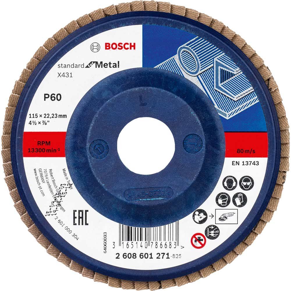 Bosch X431 Metal Flap Disc 115mm 60g Pack of 1 - Image 1