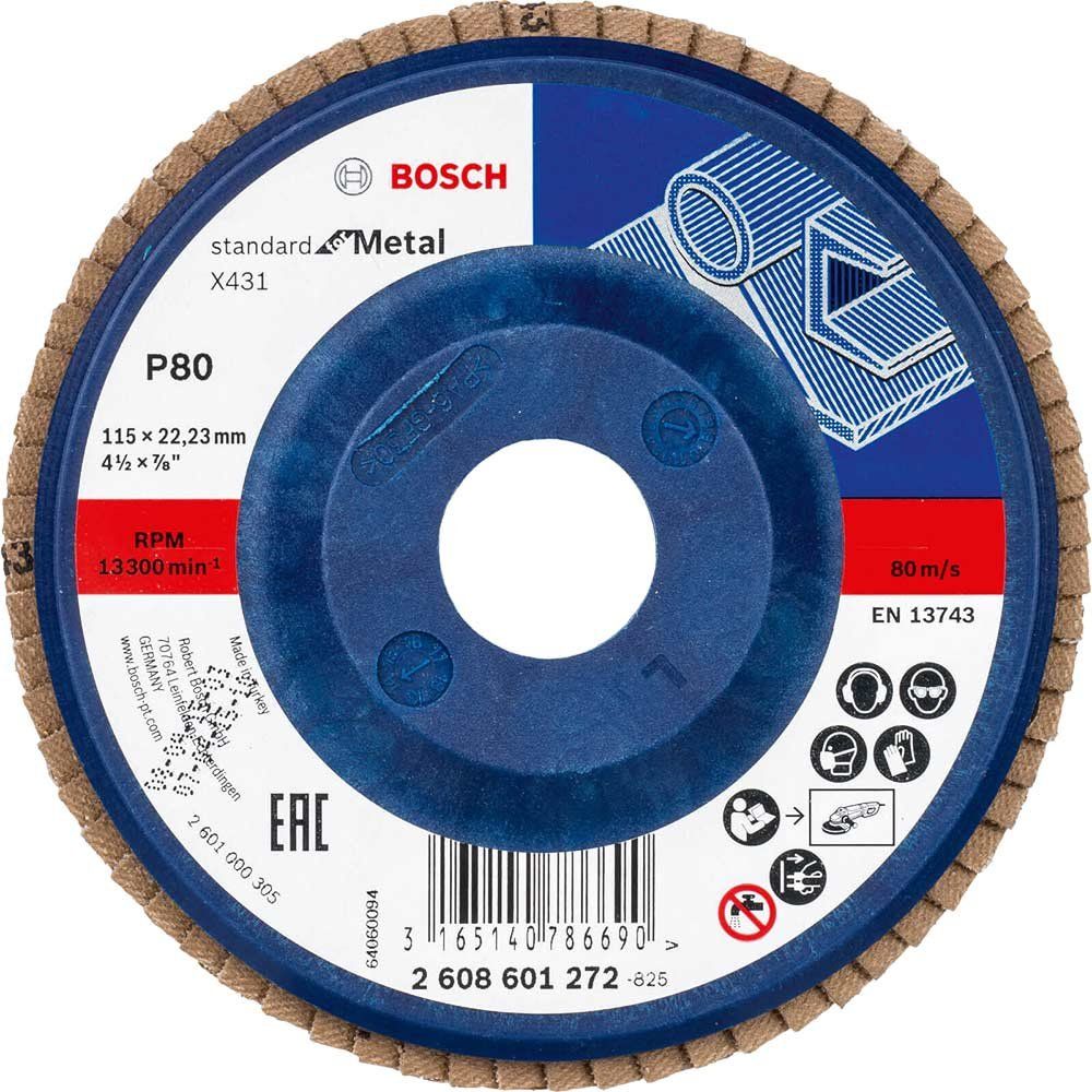 Bosch X431 Metal Flap Disc 115mm 80g Pack of 1 - Image 1