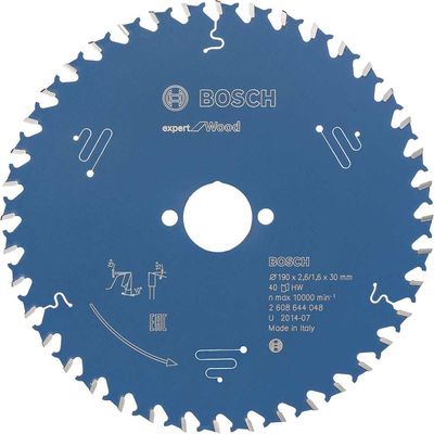 Bosch EXPERT Wood Cutting Saw Blade 190mm 40T 30mm
