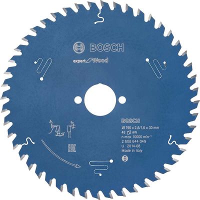 Bosch EXPERT Wood Cutting Saw Blade 190mm 48T 30mm