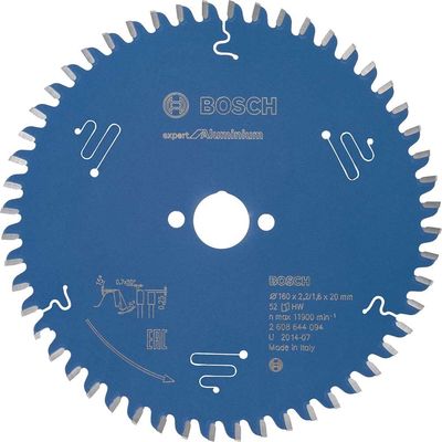 Bosch EXPERT Aluminium Cutting Saw Blade 160mm 52T 20mm