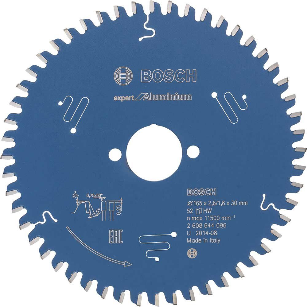 Bosch EXPERT Aluminium Cutting Saw Blade 165mm 52T 30mm - Image 1