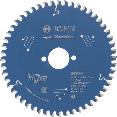 Bosch EXPERT Aluminium Cutting Saw Blade 165mm 52T 30mm