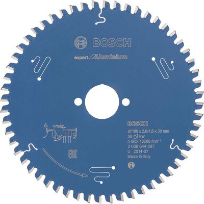 Bosch EXPERT Aluminium Cutting Saw Blade 180mm 56T 30mm