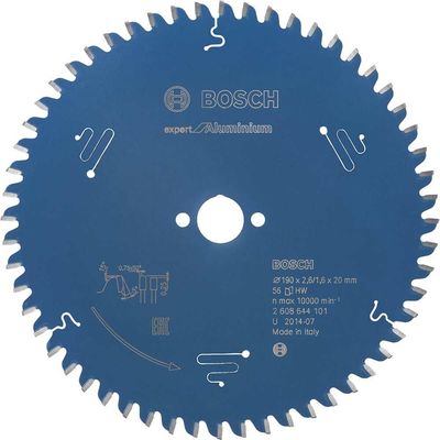 Bosch EXPERT Aluminium Cutting Saw Blade 190mm 56T 20mm