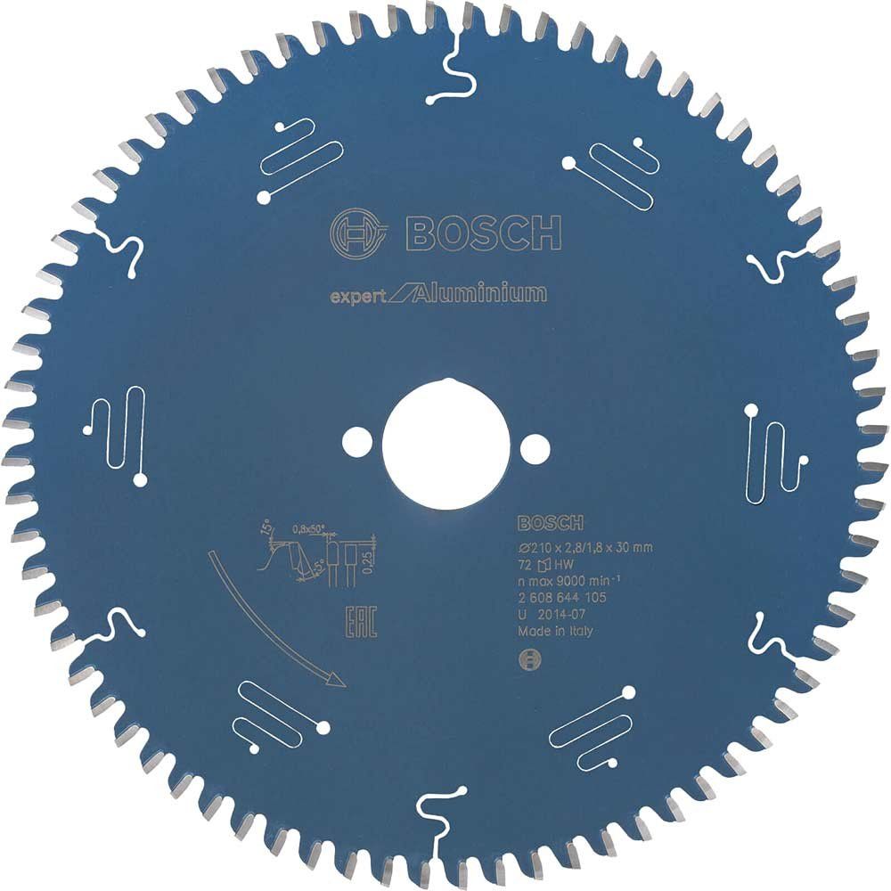 Bosch EXPERT Aluminium Cutting Saw Blade 210mm 72T 30mm - Image 1