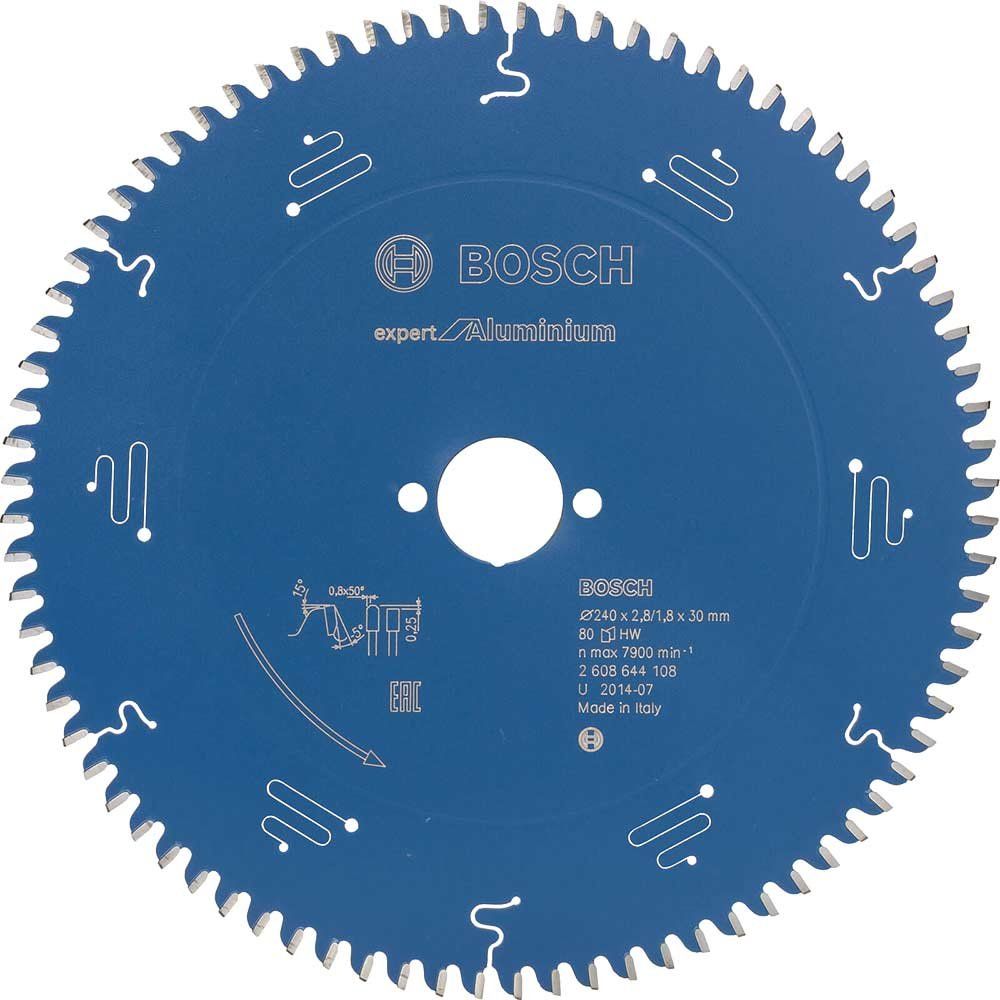Bosch EXPERT Aluminium Cutting Saw Blade 240mm 80T 30mm - Image 1