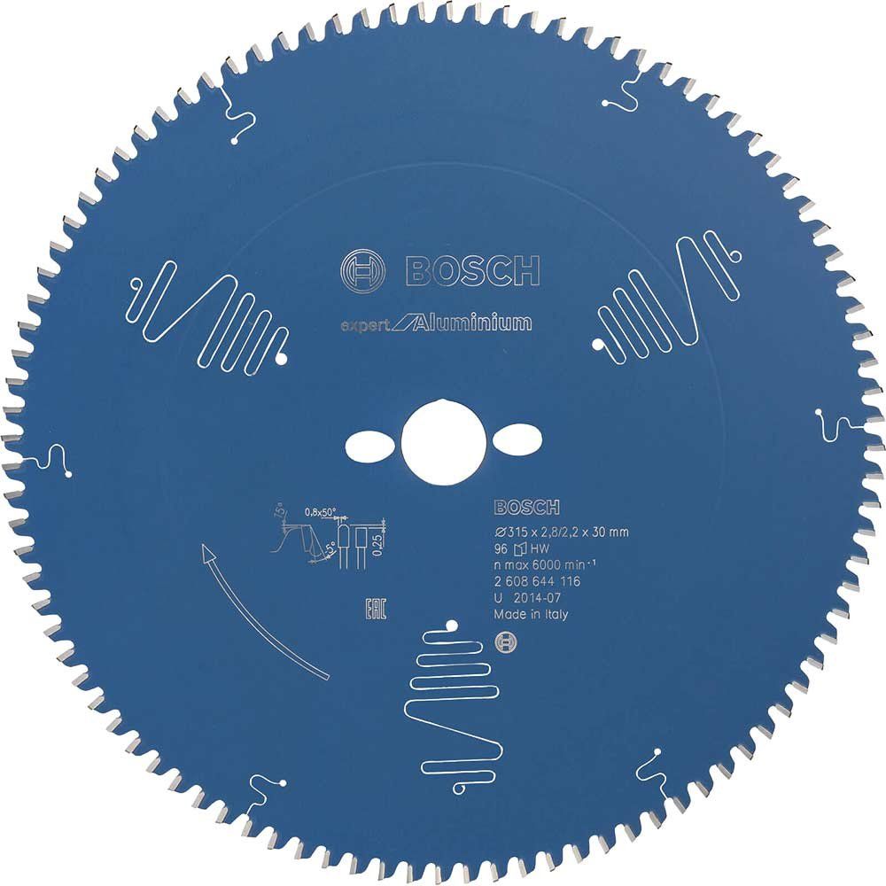 Bosch EXPERT Aluminium Cutting Saw Blade 315mm 96T 30mm - Image 1