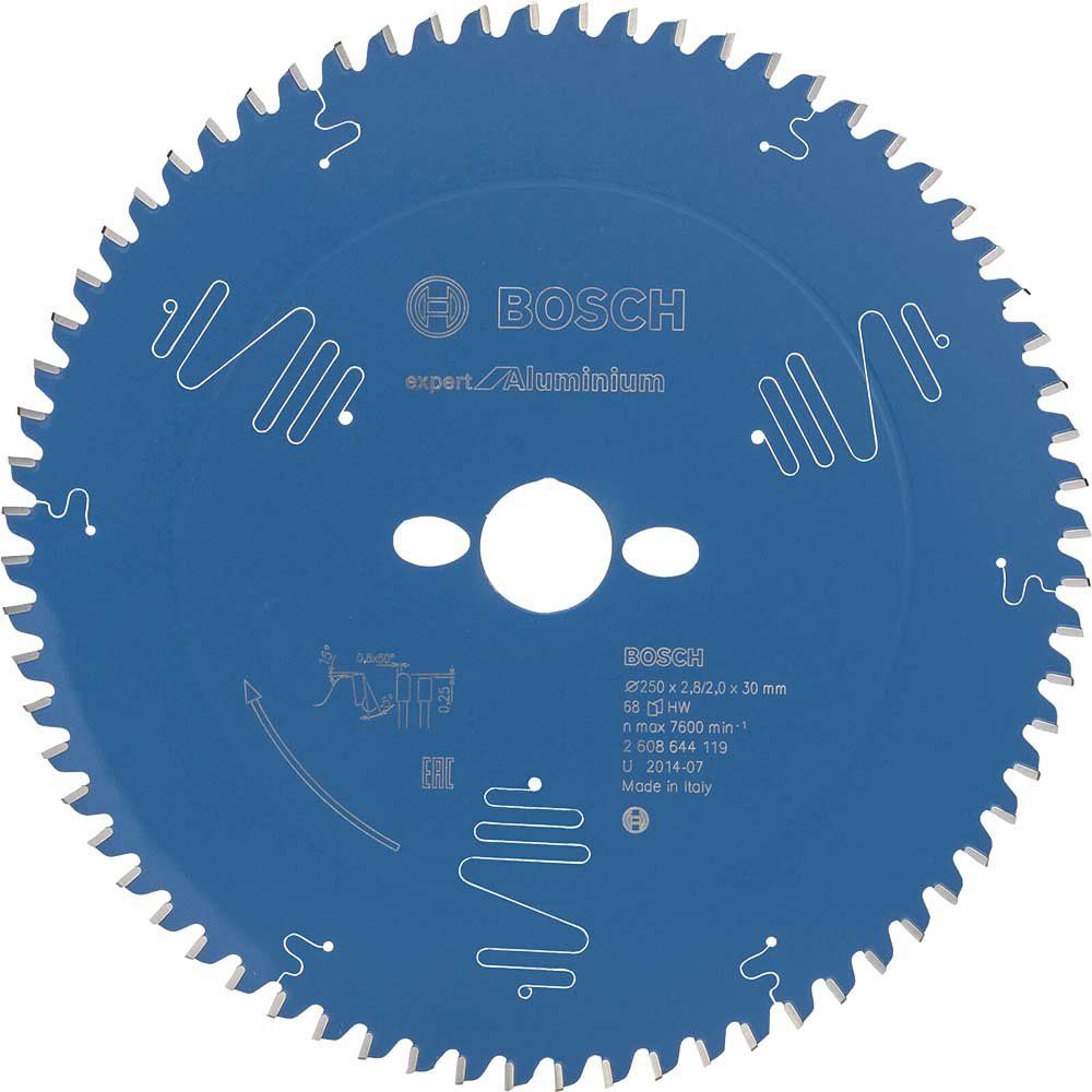 Bosch EXPERT Aluminium Cutting Saw Blade 250mm 68T 30mm - Image 1