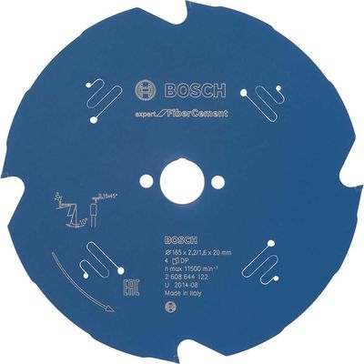 Bosch EXPERT Fiber Cement Cutting Saw Blade 165mm 4T 20mm