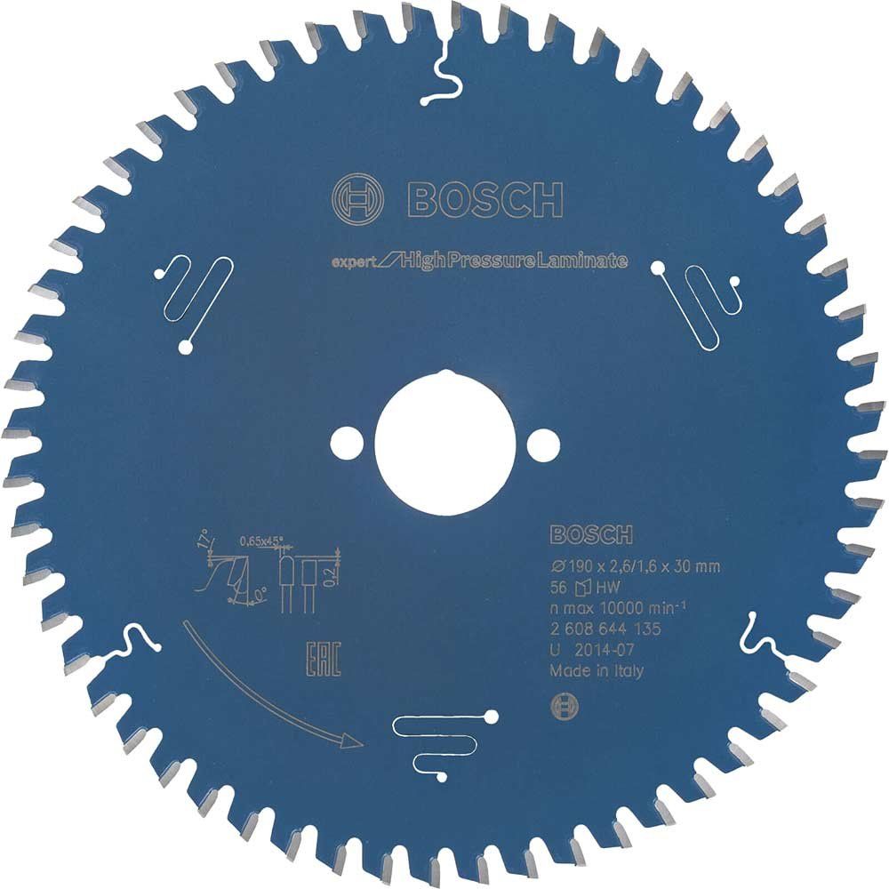 Bosch EXPERT High Pressure Laminate Cutting Saw Blade 190mm 56T 30mm - Image 1