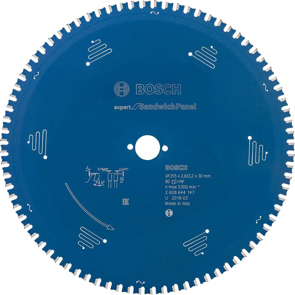 Bosch EXPERT Circular Saw Blade for Sandwich Panel 355mm 80T 30mm - Image 1