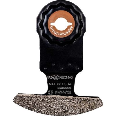 Bosch MATI RSD4 Starlock Max Oscillating Multi Tool Abrasive and Grout Segment Blade 68mm Pack of 1