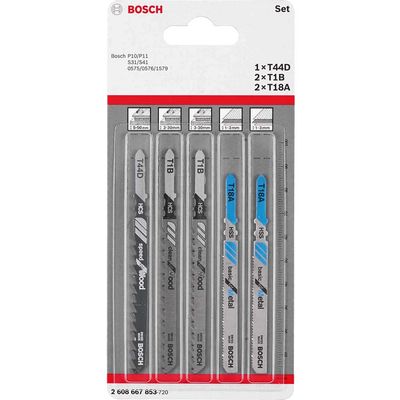 Bosch EXPERT Wood and Metal Cutting Jigsaw Blade Set Pack of 5 Pack of 5