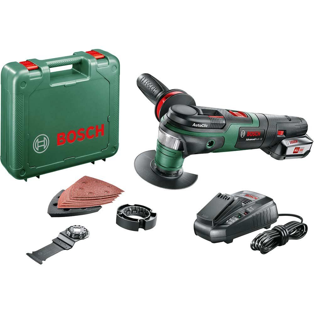 Bosch ADVANCEDMULTI P4A 18v Cordless Starlock Oscillating Multi Tool 1 x 2.5ah Li-ion Battery Charger Case - Image 1