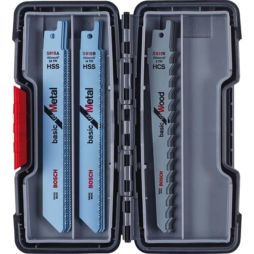 Bosch 15 Piece Wood and Metal Reciprocating Sabre Saw Blade Set - Image 1