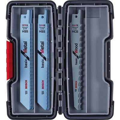 Bosch 15 Piece Wood and Metal Reciprocating Sabre Saw Blade Set