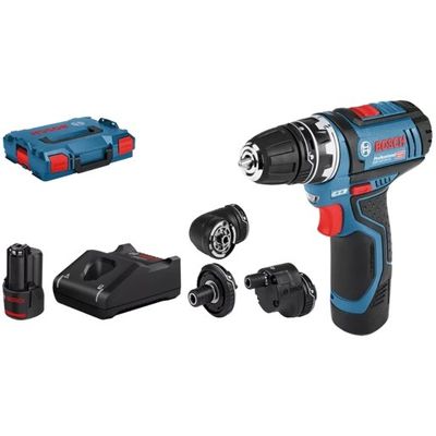 Bosch Bosch GSR 12 V-15 FC Professional 10.8/12 V FlexiClick Drill Driver With 2 x 2Ah Batteries