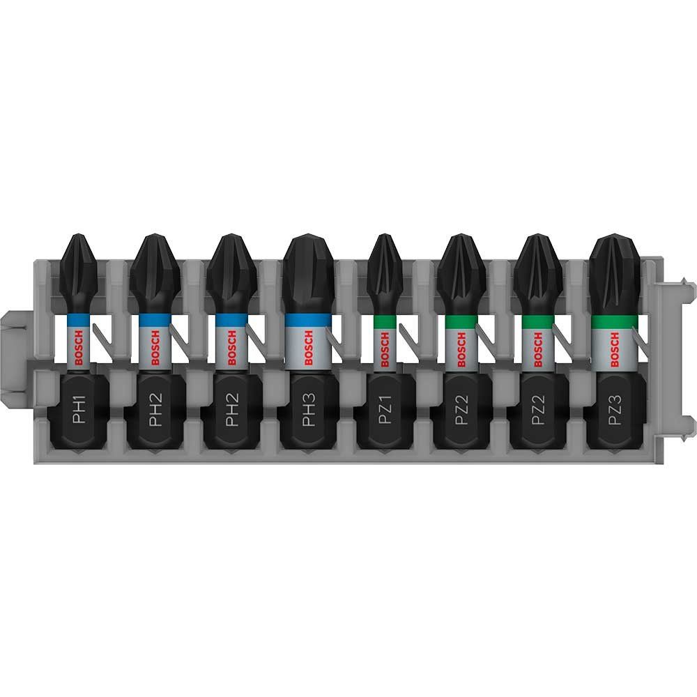 Bosch PRO 8 Piece Impact Control Phillips and Pozi Screwdriver Bit Set - Image 1