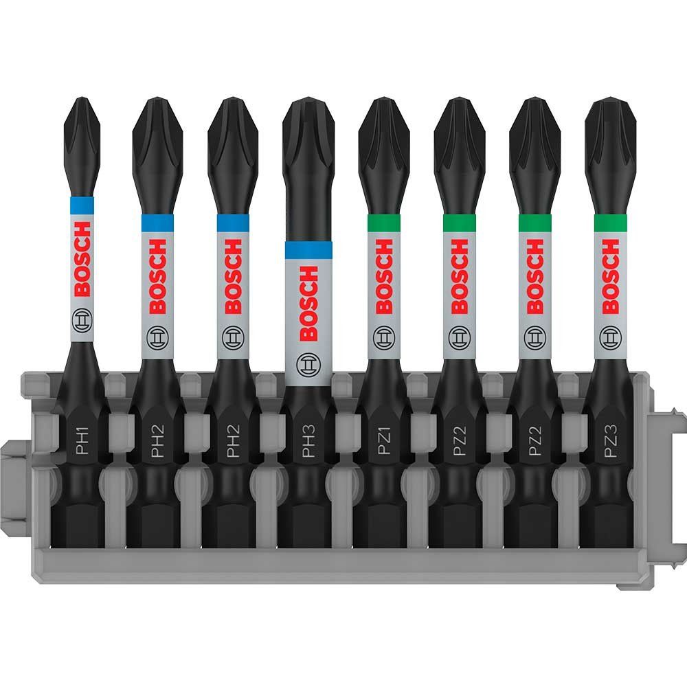 Bosch PRO 8 Piece Impact Control Phillips and Pozi Screwdriver Bit Set - Image 1