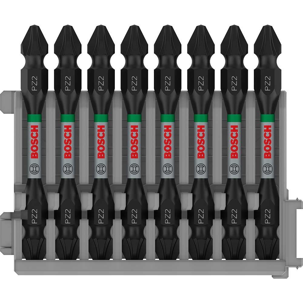 Bosch PRO Impact Pozi Screwdriver Bit PZ2 65mm Pack of 8 - Image 1