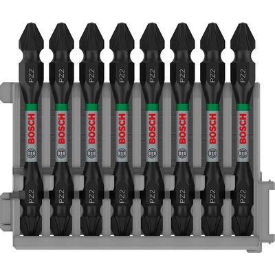 Bosch PRO Impact Pozi Screwdriver Bit PZ2 65mm Pack of 8