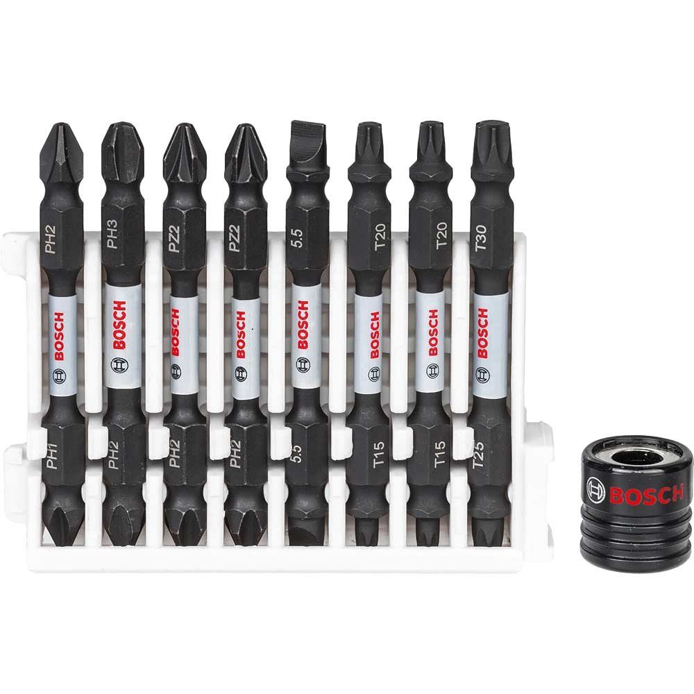 Bosch 9 Piece Impact Screwdriver Bit Set and Magnetic Sleeve - Image 1