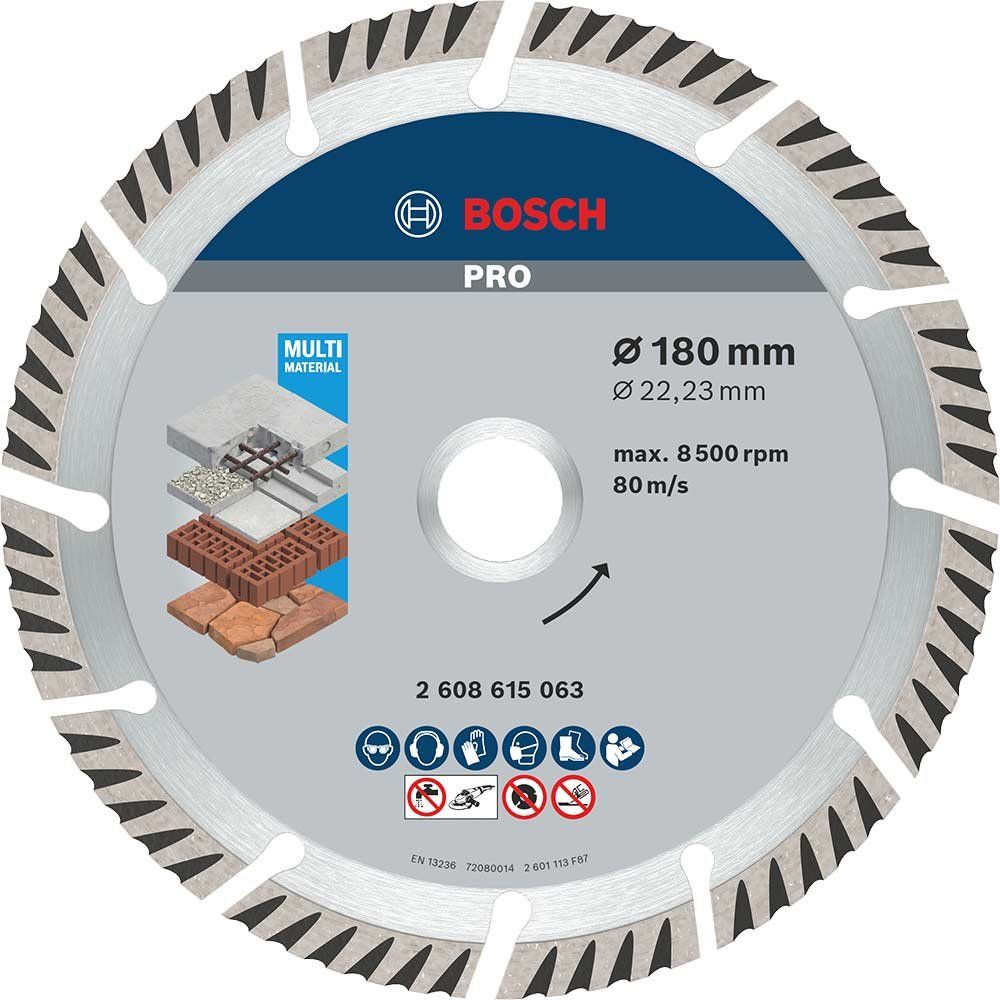 Bosch PRO Multi Material Diamond Cutting Disc 180mm - Image 1