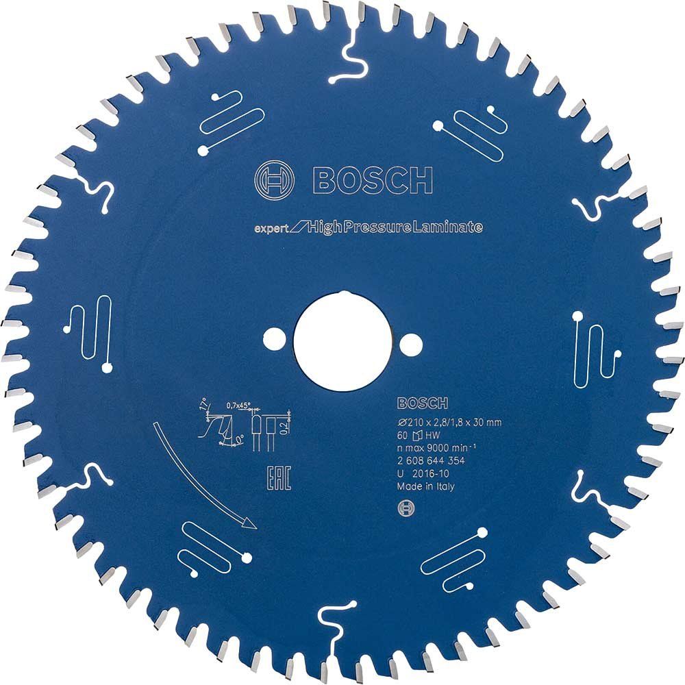 Bosch EXPERT High Pressure Laminate Cutting Saw Blade 210mm 60T 30mm - Image 1