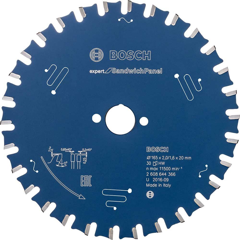 Bosch EXPERT Circular Saw Blade for Sandwich Panel 165mm 30T 20mm - Image 1