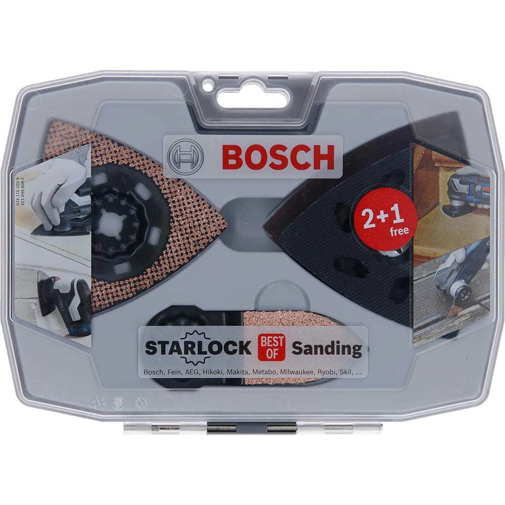 Bosch 3 Piece Universal Starlock Oscillating Multi Tool Sanding Set - Image 1