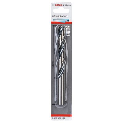 Bosch Powertool Accessories Hss Twist Pointteq Drill Bit 13Mm - Black - Thumbnail 2