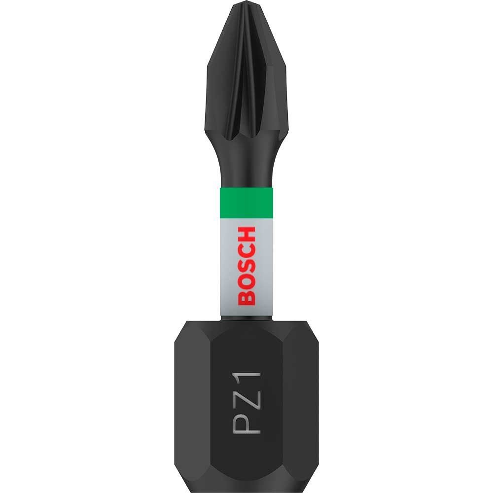 Bosch PRO Impact Control Torsion Pozidriv Screwdriver Bits PZ1 25mm Pack of 2 - Image 1