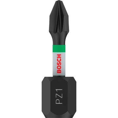 Bosch PRO Impact Control Torsion Pozidriv Screwdriver Bits PZ1 25mm Pack of 2