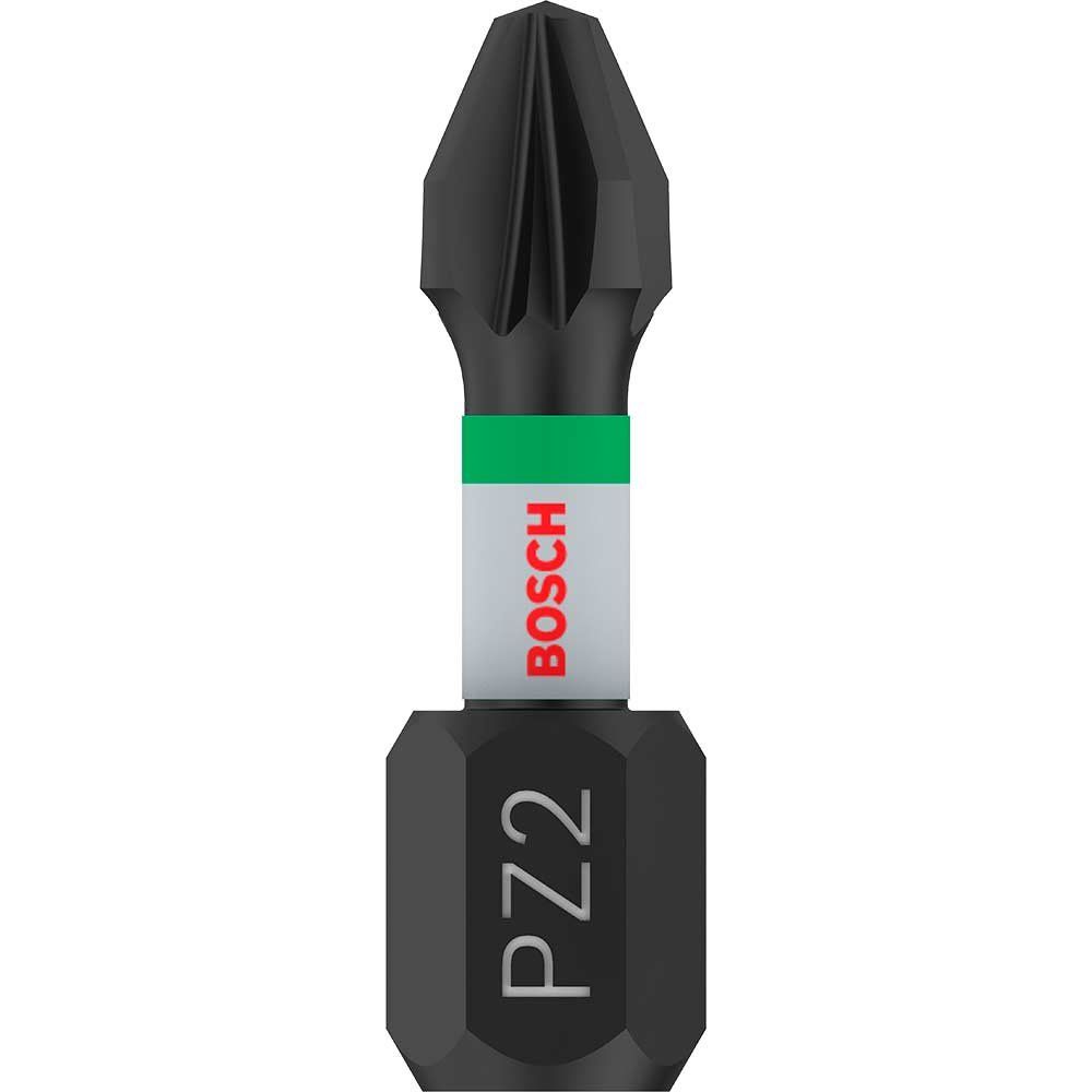 Bosch PRO Impact Control Torsion Pozidriv Screwdriver Bits PZ2 25mm Pack of 2 - Image 1