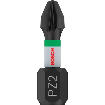 Bosch PRO Impact Control Torsion Pozidriv Screwdriver Bits PZ2 25mm Pack of 2