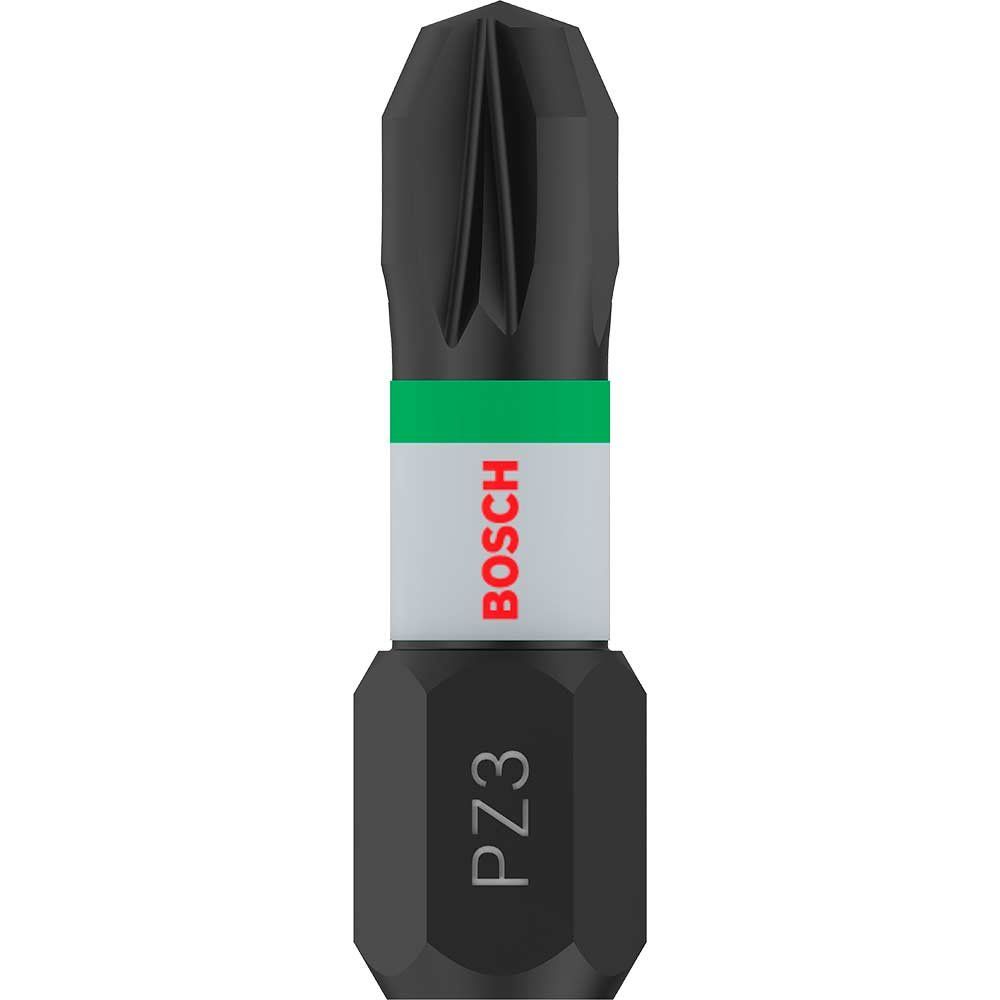 Bosch PRO Impact Control Torsion Pozidriv Screwdriver Bits PZ3 25mm Pack of 2 - Image 1
