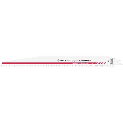 Bosch S1256XHM Carbide Reciprocating Sabre Saw Blades for Wood and Metal 300mm Pack of 10