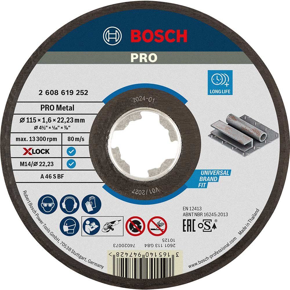 Bosch PRO X Lock Metal Cutting Disc 115mm 1.6mm 22mm - Image 1