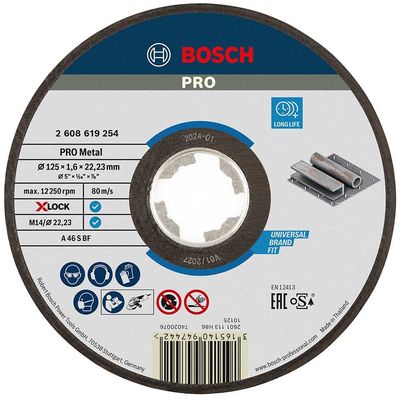 Bosch PRO X Lock Metal Cutting Disc 125mm 1.6mm 22mm