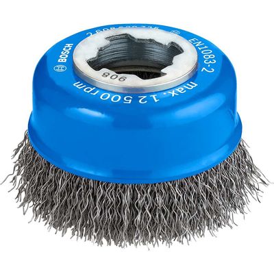 Bosch PRO X Lock Crimped Steel Wire Cup Brush 75mm X-Lock